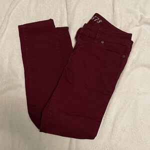 The Limited Deep Red Skinny Jeans